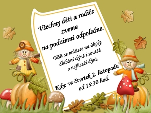 Podzimní zábavné odpoledne v MŠ
